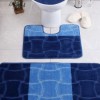 Set 3 piese husa decorativa si 2 covorase baie, Confetti, Sarıyer Dark Blue