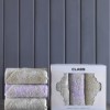 Set 3 prosoape bambus cu dantela 50x90cm, Class Home, Hurem V3 Bej/Lila/Stone