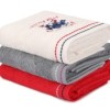 Set 3 prosoape bumbac 100%, Beverly Hills Polo Club, 401 White, Red, Grey