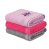 Set 3 prosoape bumbac 100%, Beverly Hills Polo Club,401 Fuchsia, Lila, Gri