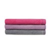 Set 3 prosoape bumbac 100%, Beverly Hills Polo Club,401 Fuchsia, Lila, Gri