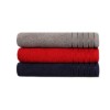 Set 3 prosoape 50x90cm bumbac 100%, BHPC,410 Grey, Dark Blue, Red