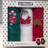 Set 3 prosoape bumbac 100% cu broderie Craciun, Happy Noel