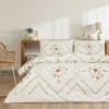Set 4 anotimpuri TAC Elira cu cuvertura si lenjerie alba cu flori delicate