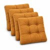 Set 4 perne matlasate pentru scaun, 40x40x7 cm, portocaliu