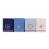Set 4 prosoape 50x90cm bumbac 100%, BHPC, 408 Bleu, Alb, Albastru
