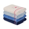 Set 4 prosoape 50x90cm bumbac 100%, BHPC, 408 Bleu, Alb, Albastru