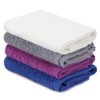 Set 4 prosoape bumbac 100%, BHPC, Wash 15 Purple Dark Blue Grey White