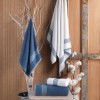 Set 4 prosoape bumbac Oscar crem si albastru cu dungi, Eponj Home