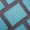 Set 5 prosoape 50x90cm, bumbac 100% cu bordura greceasca, Bleu Pal