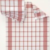 Set 5 prosoape bucatarie alb si rosu 50x70cm Soft DC Home