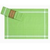 Set 5 prosoape de bucatarie Kareli, DC Home, Alb/verde