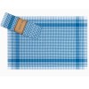 Set 5 prosoape de bucatarie Poti, DC Home, Alb/Albastru