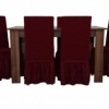 Set 6 huse scaun jacquard, cu volan Bordo