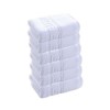 Set 6 prosoape albe 30x50 cm, bumbac Pakistan, 550 g/mp, moi și absorbante