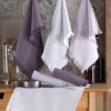 Set 6 prosoape bucatarie, bumbac 100%, 40x60 cm, Saheser, Stripe Purple