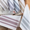 Set 6 prosoape bucatarie Efesto Saheser bumbac 100% jacquard 40x60 cm cu motive geometrice