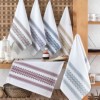 Set 6 prosoape bucatarie Efesto Saheser bumbac 100% jacquard 40x60 cm cu motive geometrice