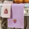 Set 6 prosoape bucatarie cu broderie cu prajituri delicioase, 40x60cm, Eponje Home