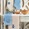 Set 6 prosoape bucatarie cu broderie marina 40x60cm, Eponje Home