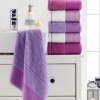 Set 6 prosoape maini, 50x85 cm, Eponj Home, Fitilli Lila/Mov/Alb