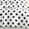 Set cuvertura matlasata 200x220 cm + 2 fete perna cu buline Point Alba