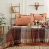set cuvertura Floransa maro caramiziu 240x260cm Saheser Home