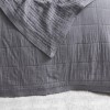 cuvertură gri din muselină jacquard pentru pat matrimonial