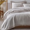 Set cuvertura jacquard bumbac 240x260cm, Grace Gri, cu model discret