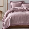 Set cuvertura jacquard bumbac 240x260cm, Grace Lila, cu model discret