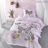 Set cuvertura matlasata + 1 fata perna bumbac 100%, Club Cotton, Butterfly