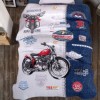 Set cuvertura matlasata + 1 fata perna bumbac 100%, Road King