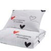 Set cuvertura matlasata + 2 fete perna bumbac 100%, 225x240cm, Avana White
