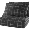 Set cuvertura matlasata + 2 fete perna bumbac 100%, 225x240cm, Piga (negru)