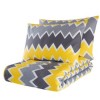 Set cuvertura matlasata + 2 fete perna bumbac 100%, 225x240cm, Zigros Yellow