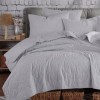 Set cuvertura matlasata 200x220 cm + 2 fete perna Solid Gri