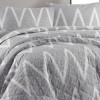Set cuvertura matlasata 200x220 cm + 2 fete perna zig-zag Olivia Gri