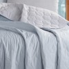 Set cuvertura matlasata 200x220 cm + 2 fete perna Solid Gri/bleu, reversibila