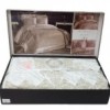 Set de lux cuvertura jacquard + cearceaf pat + 4 fete perna, Elisa Cream