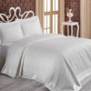 Set de lux cuvertura jaquard 240x260cm + 2 fete perna 50x70cm - Santana - Cream v2