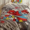 Set dormit 3 piese, bumbac 100% ranforce, 1 persoana,Tac Spiderman