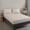 Set husa de pat cu elastic si 2 fete perna, bumbac poliester, 160x200cm, bej