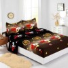 Set husa de pat din finet + 2 fete de perna pentru saltea de 140x200cm, Stars, HPF306