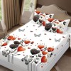 Set husa de pat cu elastic finet inimi si fluturi 160x200cm