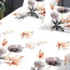 Set husa finet floral gri-maro 160x200 cu 2 fete de perna, fixare perfecta