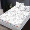 Set husa finet Floral multicolor 160x200 cu 2 fete de perna, fixare perfecta
