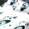 Set husa finet cu pene 160x200 cu 2 fete de perna, fixare perfecta