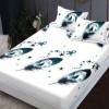 Set husa finet cu pene 160x200 cu 2 fete de perna, fixare perfecta