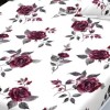 Set husa finet cu trandafiri bordo160x200 cu 2 fete de perna, fixare perfecta