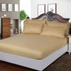 Set husa pat damasc+ 1 fata perna, saltea 100x200cm, Bej(cappuccino)